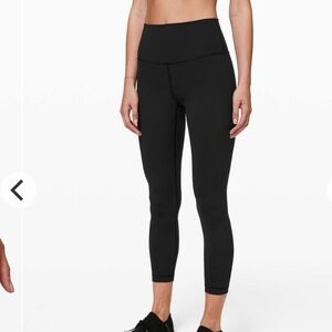 Lululemon Black Wunder Under High-Rise Tights 25in Sz 2